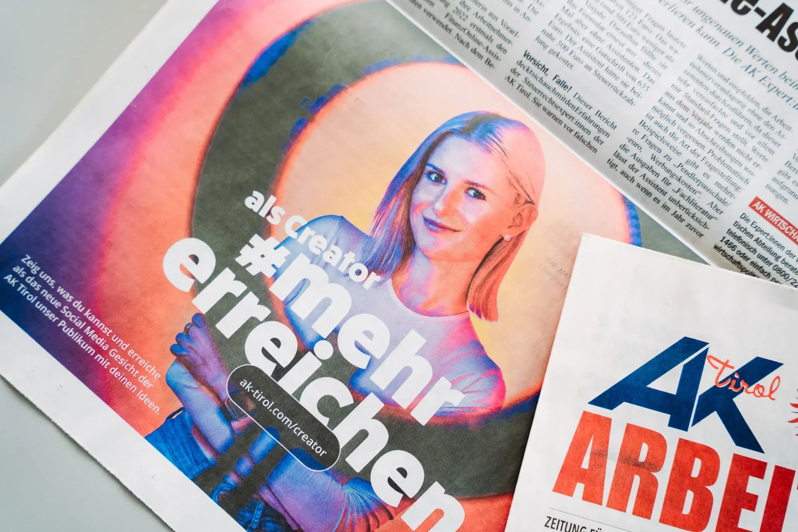 AK Tirol #mehrerreichen in der Arbeiterzeitung