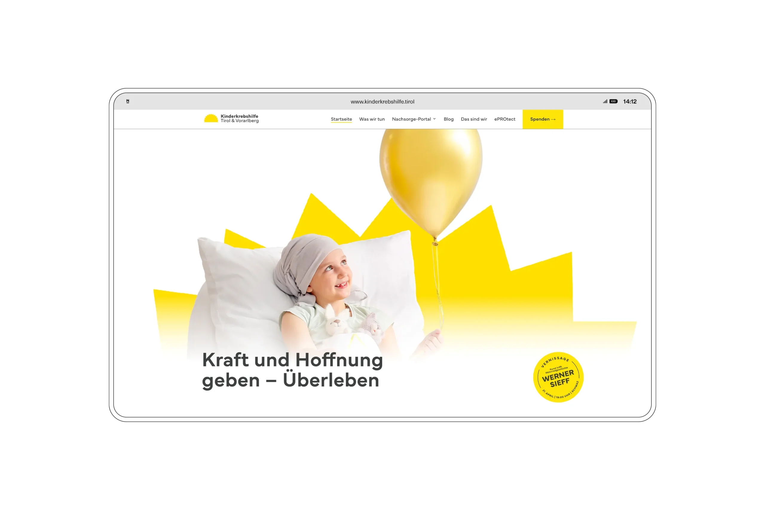 Kinderkrebshilfe Tirol & Vorarlberg Website